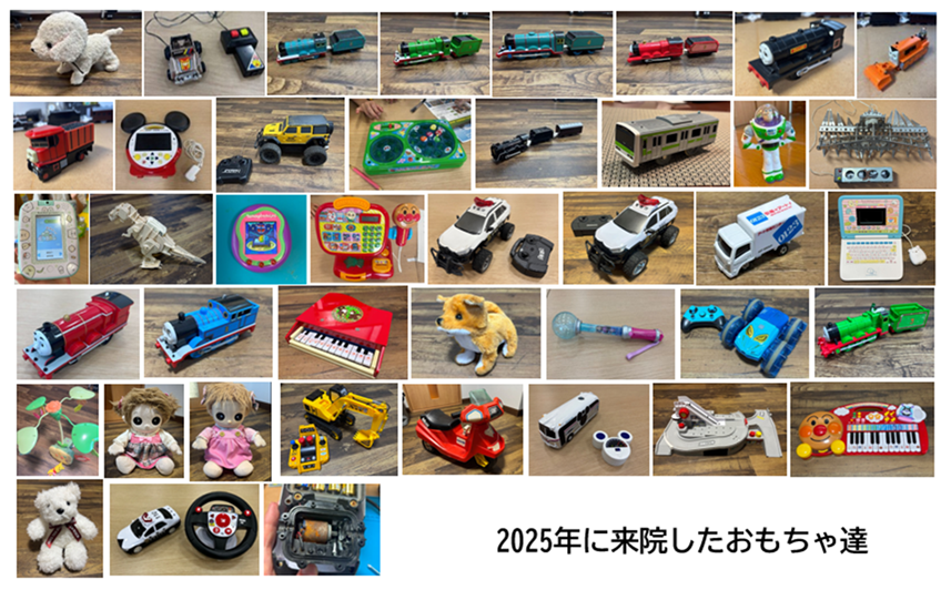 2025年に来院したおもちゃ達